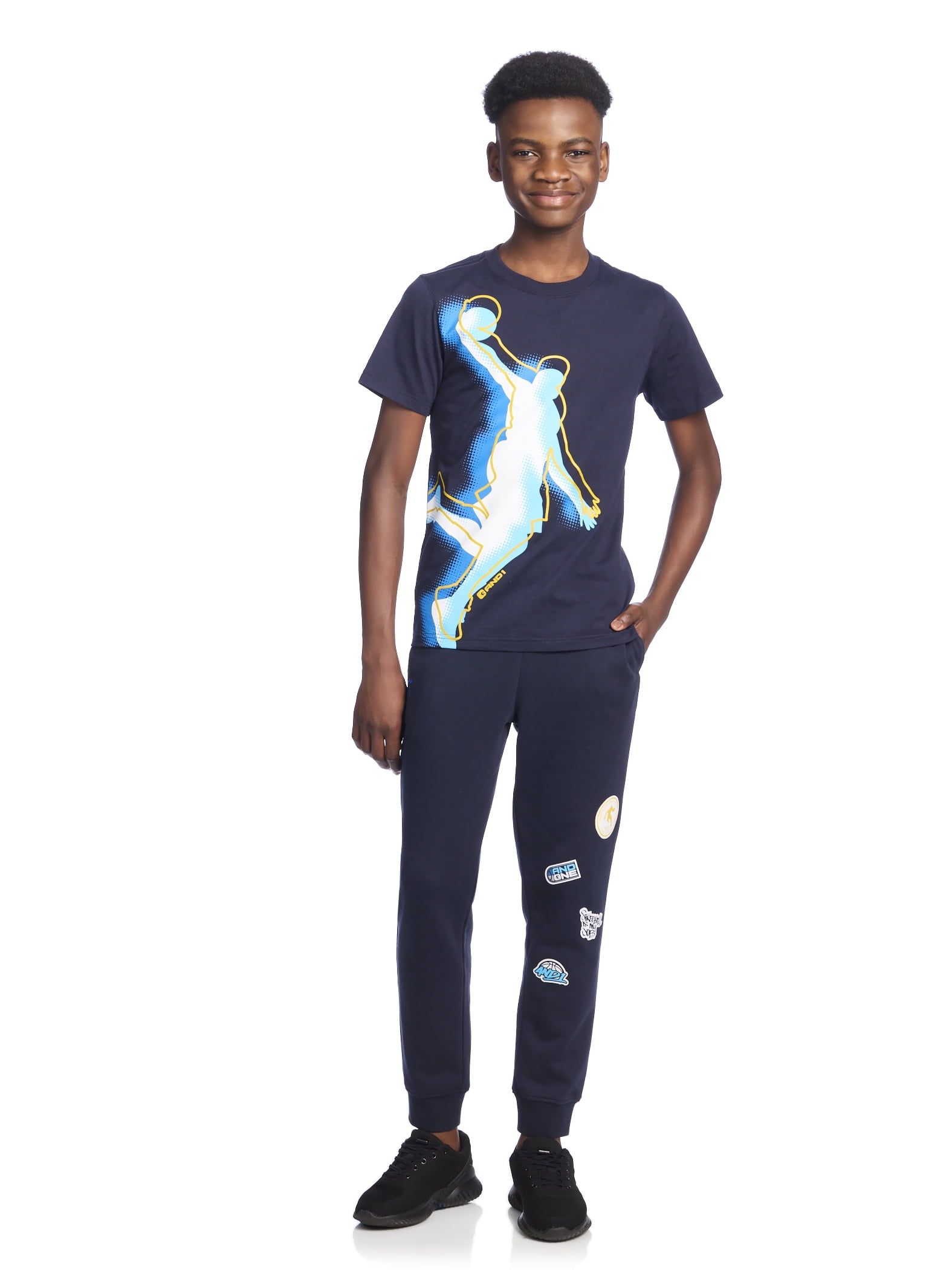AND1 Boy's Short Sleeve Graphic T-Shirt, Sizes 4-18