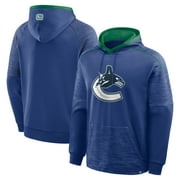 Men's Fanatics Blue Vancouver Canucks Goaltender Defender Raglan-Pullover Hoodie