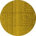 thumbnail image 1 of Ahgly Company Indoor Round Solid Yellow Modern Area Rugs, 5' Round, 1 of 4