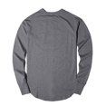 thumbnail image 4 of Zedker Long Sleeve T Shirts for Men Casual Crew Neck Hipster Longline Shirts Solid Basic Curved Hem Athletic Gym Tee Sport Tops, 4 of 8
