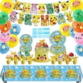 thumbnail image 4 of Pikachu Birthday Party Supplies, Including Happy Birthday Party Backdrop, Plates, Cupcake Toppers, Tablecloths, for Girl Boy Pikachu Theme Baby Shower Birthday Party Decorations, 4 of 4