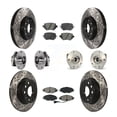 thumbnail image 1 of Transit Auto Front Rear Hub Bearings Assembly Coated Disc Brake Rotors and Semi-Metallic Pads Kit (10Pc) for Car 2017-2019 Volkswagen Golf SportWagen AWD with 80mm Pilot Diameter - KBB-123772, 1 of 2