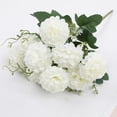 thumbnail image 4 of chaungfeng 13.7In Artificial Hydrangea Silk Flowers Bouquet, Faux Hydrangea Stems for Wedding Centerpieces Home Decor (White), 4 of 6