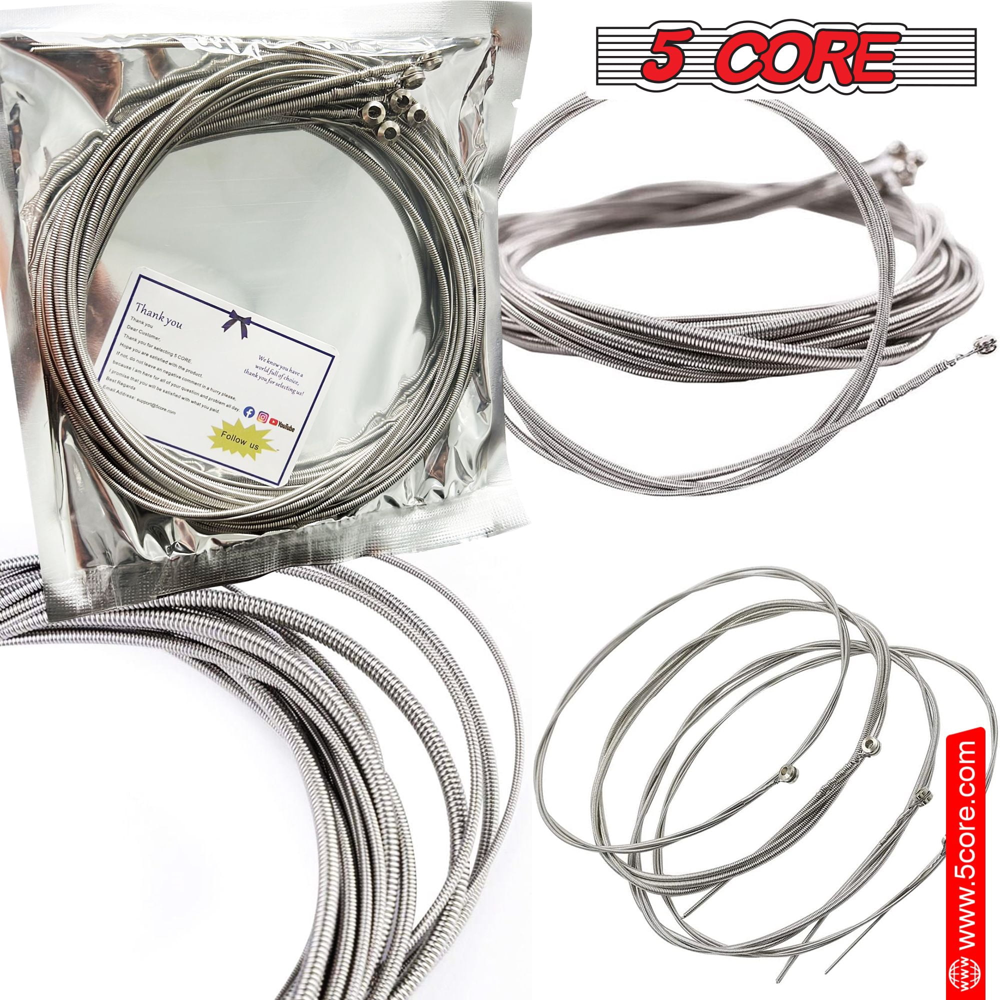 Phosphor Bronze Bass Strings, Extra Light Gauge 4-String Set .045-.100