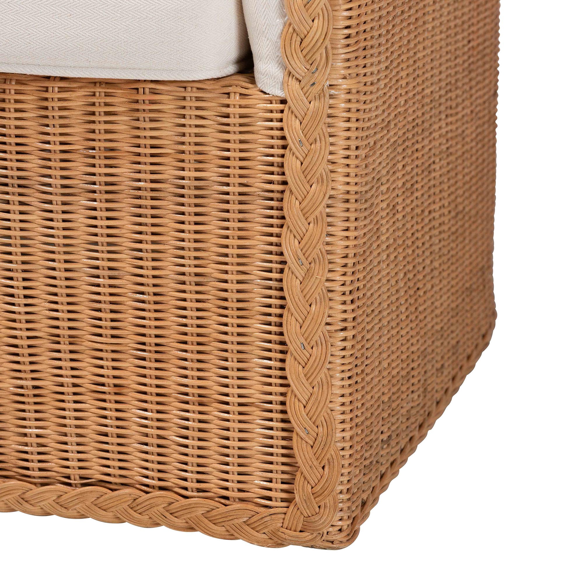 bali & pari Tessa Boho Arm Chair, Light Honey