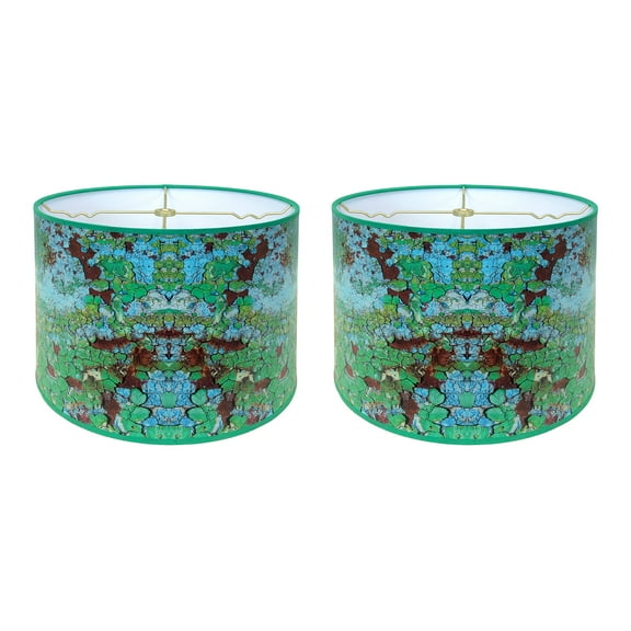 Royal Designs, Inc. Custom Handmade Hardback Shade, 10in, Tropical Rust - 2 Pk