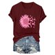 thumbnail image 3 of Blusas de Manga Corta para las Mujeres Divertida Impresión Cuello Redondo Camiseta Vintage, Blusas de Primavera para las Mujeres, 3 of 4