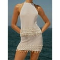 thumbnail image 6 of Rdhnmea Womens Knit Skirt Set for Summer Halter Tops with Skirt 2 Pcs Set, 6 of 9