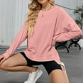 thumbnail image 7 of Womens Long Sleeve Pullover, Crewneck Sweatshirts for Women Fall Fashion Athletic Loose Fit Solid Color Sweaters S-2XL, 7 of 7