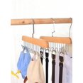 thumbnail image 2 of 1pc multifunctional wooden hanger for underwear, belts, ties and vest storage, drying, hanging and organizing wardrobes, student dormitories and homes, 2 of 4