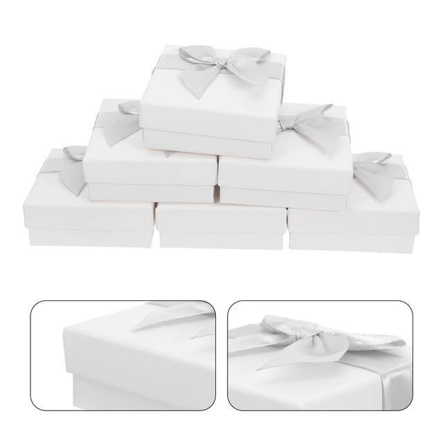HAMPPLIES 10Ud Para Joyería Con Tapa Y Texturizado Para Presentación Y Almacenamiento Seguro