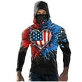 thumbnail image 2 of Viluyesy Mens Sun Shirt UV Protection with Face Mask, Printed Quick Dry Breathable Rash Guard Long Sleeve Shirt Black L, 2 of 6