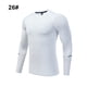 thumbnail image 5 of Jumpingount Ropa interior térmica, medias de secado rápido, chándal de baloncesto para hombre, Tops cálidos de manga larga, ropa deportiva, Camisetas Blanco 26#, 5 of 6