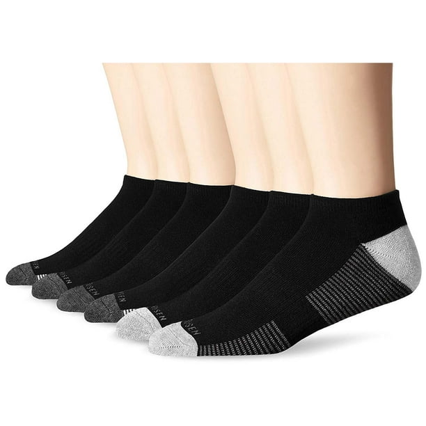 Van Heusen - Van Heusen Men's 6 Pk Athletic Low Cut Socks-Black/Grey-10 ...