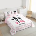 thumbnail image 3 of Feelyou Sport Weightlifting Twin Comforter Sets, Pink Princess Bow Bedding Set, 2-Piece, 3 of 8