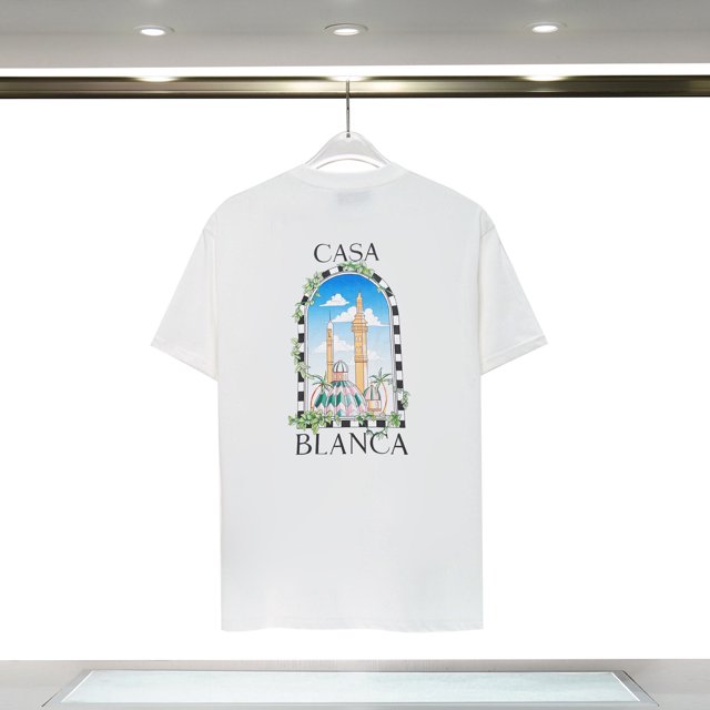Casablanca 23 primavera y otoño nuevo estilo Fantasy Gate Starry Sky Castle casa carta logo manga larga pareja sudadera8211 blanco