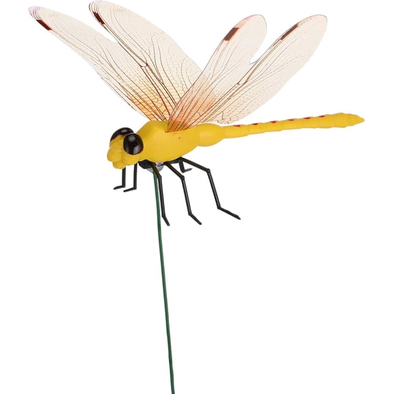 3D Dragonfly Garden Clips - Lifelike Outdoor Decorative Dragonflies for Patio, Porch, Plants, Yard and Backpack, Waterproof Summer Garden Ornaments,1 PC