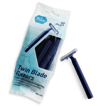 MEDPRIDE Twin Shaver Blades Disposable Razors for Men and Women, 10-Pack