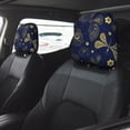 thumbnail image 2 of Uemuo Vintage Golden Butterfly Printed 2 PCS Car All-Inclusive Headrest Cover, Headrest Protector, Soft Elastic Breathable Seat Headrest Anti-Dirty Cover Headrest Cover Protector, 2 of 6
