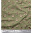 thumbnail image 1 of Soimoi Tissu Poly Georgette Feuilles & Floral Imprimé Artistique 1 Yard 52 Pouces de Large, 1 of 5