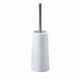 thumbnail image 1 of Escobilla de baño con mango largo de acero inoxidable, escobilla de limpieza para inodoro, cabezal de escobilla de pelo suave, 10,5*38,5 cm, blanco mate, 1 of 5