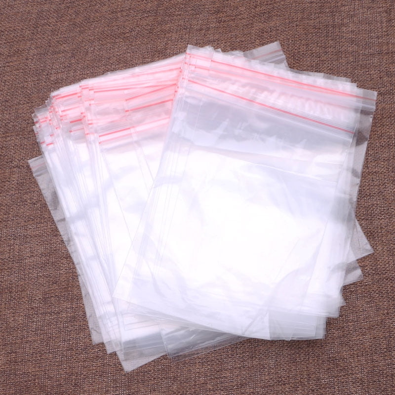 200 8"x11" Clear Grip Self Press & Seal Resealable  Zip lock Plastic Bags poly 