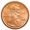 thumbnail image 2 of 2000-D Lincoln Cent 50-Coin Roll BU, 2 of 3