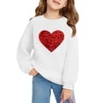 thumbnail image 3 of vdgthytj Toddler Boys Girls Valentine's Day Sweatshirt Kids Printed Crewneck Long Sleeve Tops Graphic Blouse 2-10 Years, 3 of 3