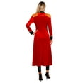 thumbnail image 2 of YiZYiF Veste Queue-de-Pie en Velours de Cirque pour Femmes, Costume de Cosplay de Performance sur Scène d'Halloween Gothique Rouge TG, 2 of 8
