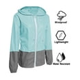 thumbnail image 3 of Rosvigor Womens Waterproof Raincoat Lightweight Color Block Jackets Windproof Hooded Jacket with Pockets, 3 of 6