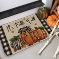 thumbnail image 6 of Qwtwty Bath Rug Pumpkin Maple Crystal Velvet Floor Mat Home Entrance Door Mat Thickened Foyer Floor Mat, 6 of 6