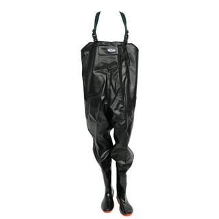 Fishing Pond Pants, Fishing Chest Waders, Men Waterproof Full Body Rain Suit  with Non-Slip Rubber Boots, Thick Waders One-Piece Hooded Fishing Suit,Black,EU44  : : Sports & Outdoors