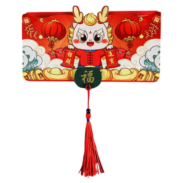 Sobres rojos del Año Lunar Chino para celebrar el aniversario del Festival de Primavera 10 ranuras para tarjetas
