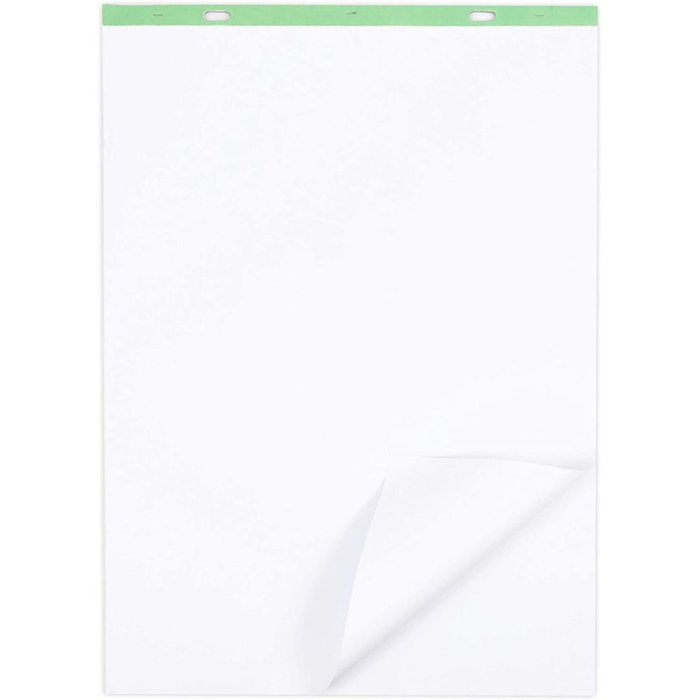 6-Pack Easel Pad, 25 Sheets each, 2-Hole for Hanging, 100 GSM Flip Chart  Paper, 31.9 x 22.85 