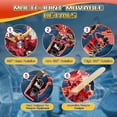 thumbnail image 7 of Yerloa Ice Cream Transforming Toy, 2 in 1 Popsicle Transform into Robot Action Figure, DIY Transformation Figure Toys for Kids & Adults Action Figures for Boys Party Favors Gift (Red), 7 of 7
