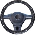 thumbnail image 4 of eing Steering Wheel Cover for Women,Leather Bling Cute Car Steering Wheel Cover Universal 15inch with Crystal Diamond (Black), 4 of 6