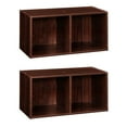 thumbnail image 1 of ClosetMaid Decorative Stackable 2-Cube Cubeicals Organizer, Dark Cherry (2 Pack), 1 of 3