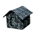 thumbnail image 2 of BELOVING Outdoor Stray Cat House Weatherproof Versatile Windproof Curtain Durability Oxford Cloth Feral Cat Shelter for Lawn Courtyard Medium, 2 of 7