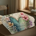 thumbnail image 6 of Davulos Quilt Set Queen Size Heart Shape Flower Pattern Bedding Set Soft Microfiber Lightweight Bedspread Coverlet for All Season with 1 Quilt 2 Pillow Sham, 6 of 8