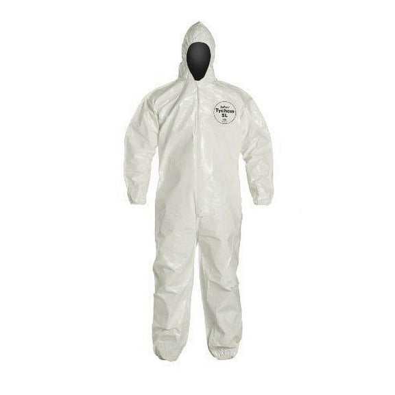 TYCHEM® 4000, COVERALL, ZIPPER FRONT, HOOD, ELASTIC WRIST AND ANKLE
