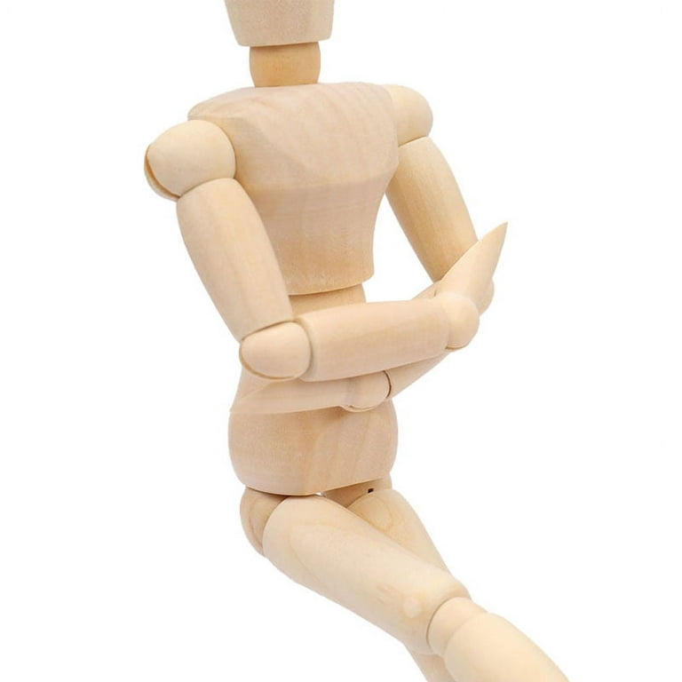 Wooden Manikin Human Figure Artist Draw Painting Model Mannequin Jointed  Doll GA