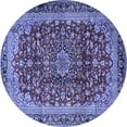 thumbnail image 1 of Ahgly Company Indoor Round Medallion Blue Traditional Area Rugs, 3' Round, 1 of 4