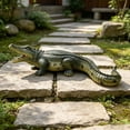 thumbnail image 2 of 23" Simulated Crocodile Garden Statue,Resin Animal Ornament,Creative Indoor & Outdoor Decor for Garden,Porch,Pond & Backyard,Green, 2 of 7