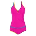 thumbnail image 4 of XIYON Womens Bikini Sets Fluorescent Color Tankini Swimsuit Two Piece Bikini With Strappy Top And High Waisted Bottoms For Beach Swimming Beach Wear Comfortable, 4 of 5
