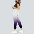 thumbnail image 6 of Pxiakgy Women Pocket Trouser Sweatpants Printed Comfy High Waisted Workout Casual Joggers Pants Purple + XS, 6 of 8