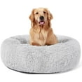 thumbnail image 2 of HACHIKITTY Calming Donut Dog Beds Cuddler, Dog Beds for Medium Large Dogs, Indoor Dog Calming Beds Large, Gray, 36"X36", 2 of 7