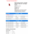 thumbnail image 2 of Right Tail Light Assembly - Compatible with 2005 - 2008, 2012 - 2013 Toyota Tacoma 2006 2007, 2 of 2