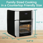 West Bend XL Digital Air Fryer Oven with 10 Presets and 6 Functions, 12.6 Qt Capacity, in Black (AFWB12BK13)