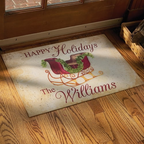 Personalized Happy Holidays Doormat 17 X 27 Walmart Com