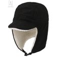 thumbnail image 3 of Gustave Men's Fleece Warm Winter Earflap Hats With Visor Windproof Trapper Hunting Hat, Russian Earflap Snow Ski Caps "Black", 3 of 8